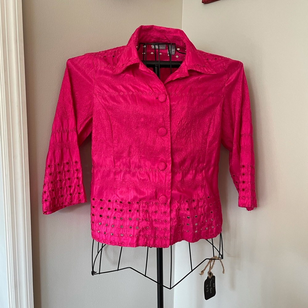 Chico’s Blouse Shirt Women’s Hot Pink